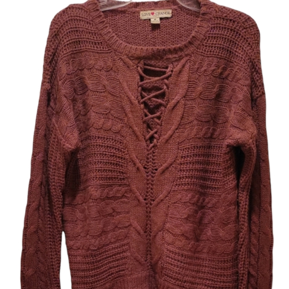 Love Change Italy Lace-up Sweater